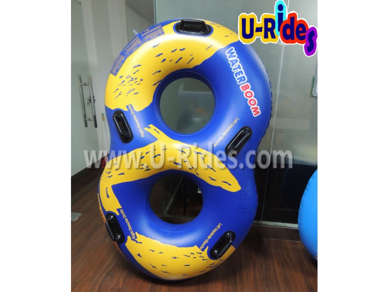 Yellow Color Inflatable Swimming Double Ring Dolphin Logo-Guangzhou U ...