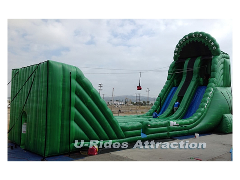 Large Inflatable Zip Line Games Inflatable Sport Games Adults ChallengeGuangzhou URides
